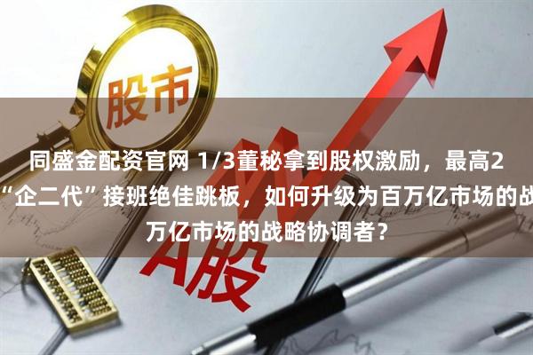 同盛金配资官网 1/3董秘拿到股权激励，最高20亿！已成“企二代”接班绝佳跳板，如何升级为百万亿市场的战略协调者？